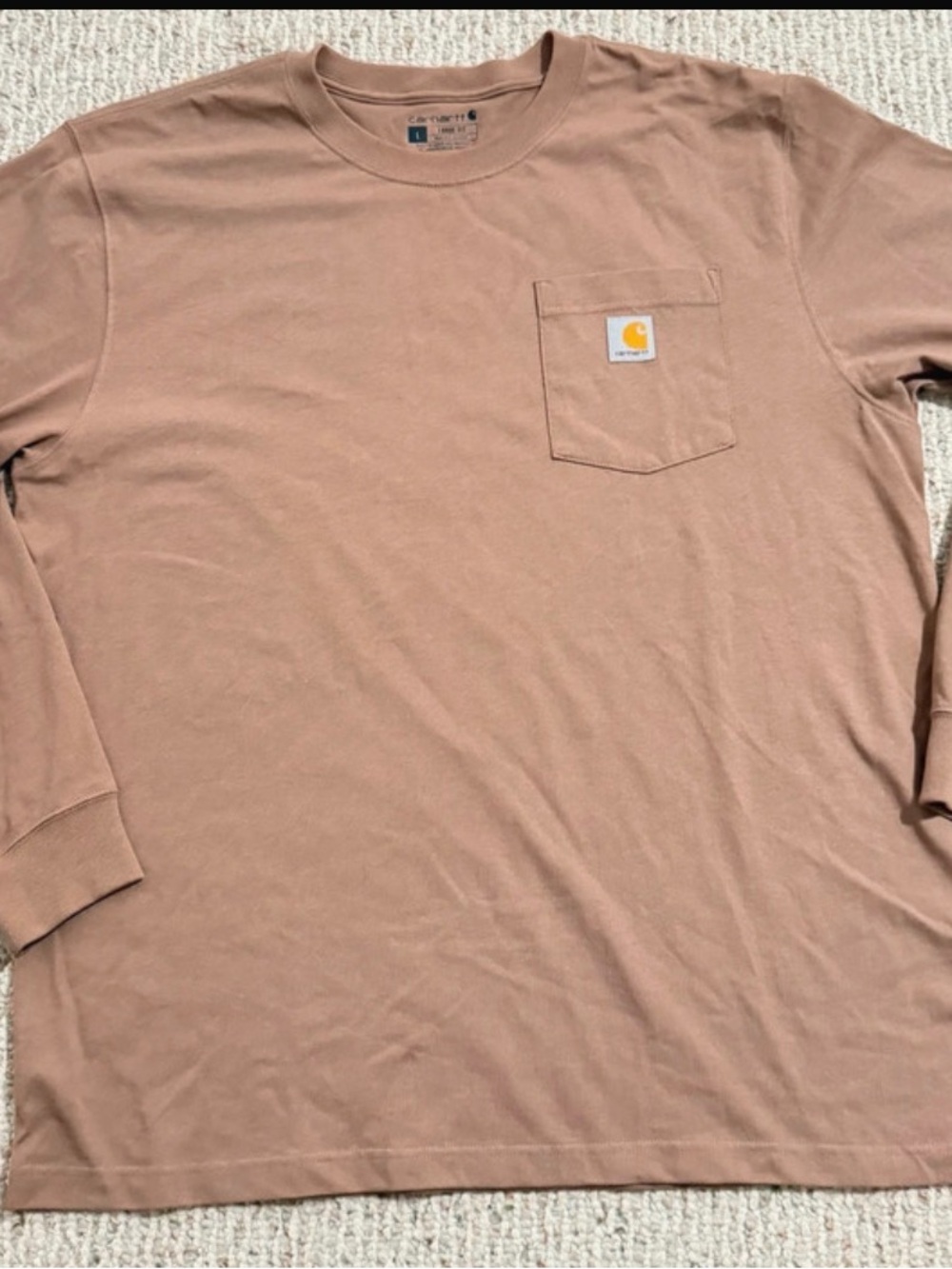 Carhartt Loose Fit Long Sleeve Tee in Dusty Brown
